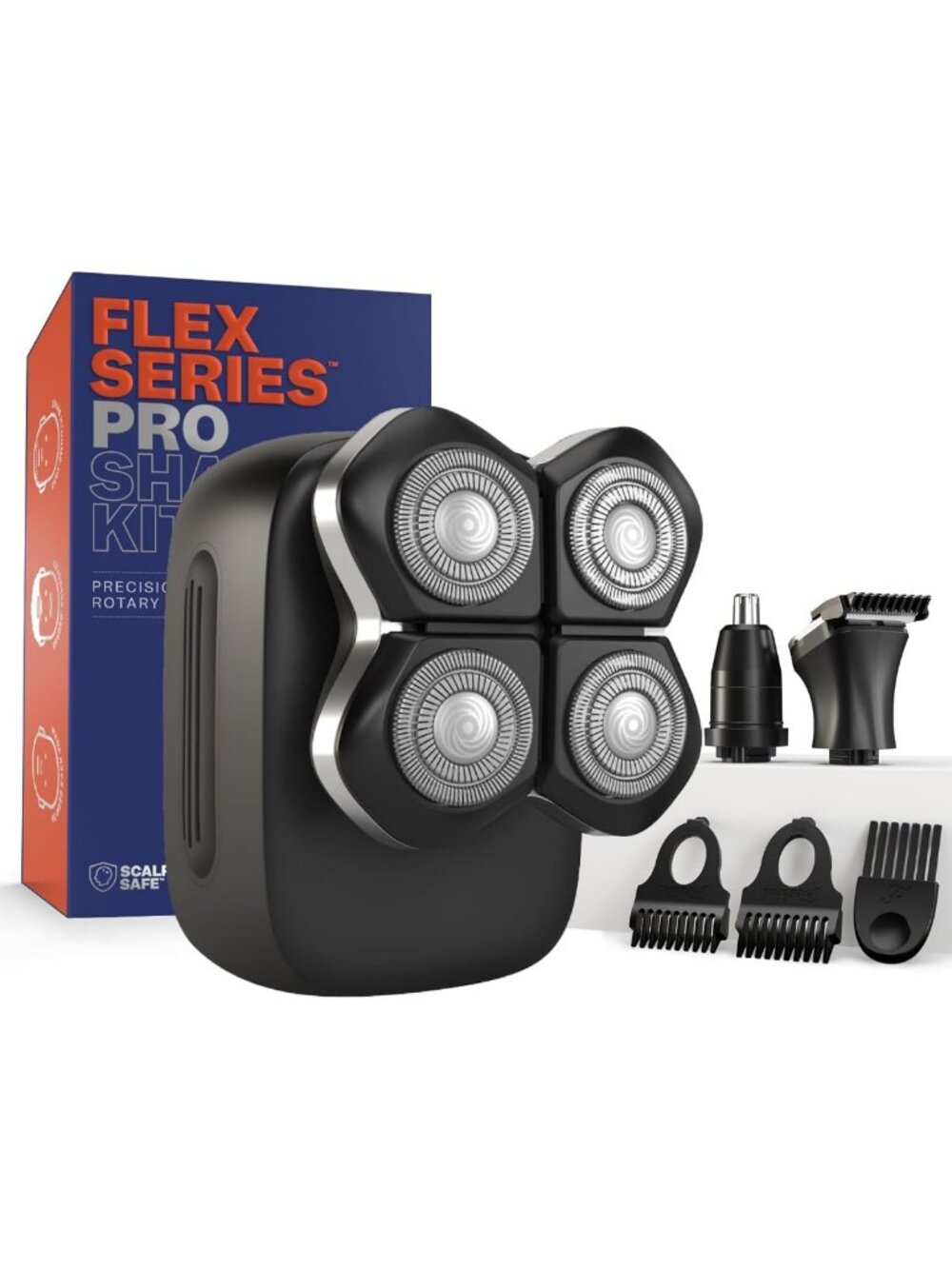 Men's IPX7 Waterproof Electric Shaver & Body Groomer Kit - FlexSeries Pro